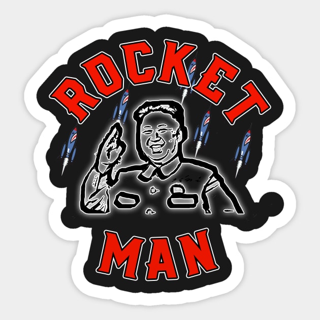 Rocket Man by Basement Mastermind Sticker by BasementMaster